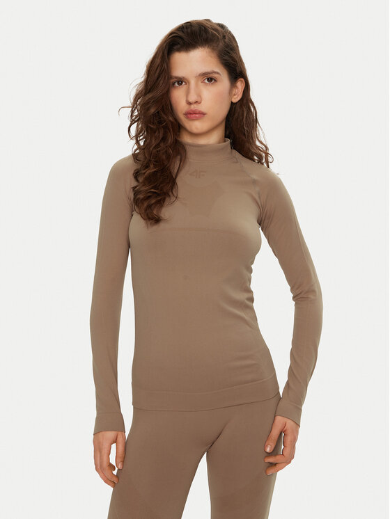 4F 4F Termo aktivno perilo gornje 4FWAW24USEAF156 Rjava Slim Fit