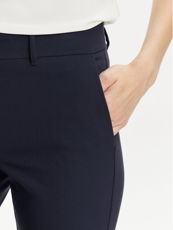 Marella Marella Bavlnené nohavice Macario 2413131031200 Tmavomodrá Regular Fit