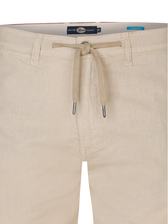 Petrol Industries Petrol Industries Шорти з тканини M-1050-SHO538 Бежевий Slim Fit