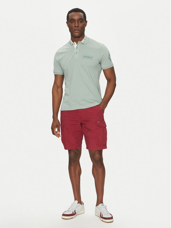 Napapijri Napapijri Polo E-Amundsen NP0A4IN9 Zielony Regular Fit