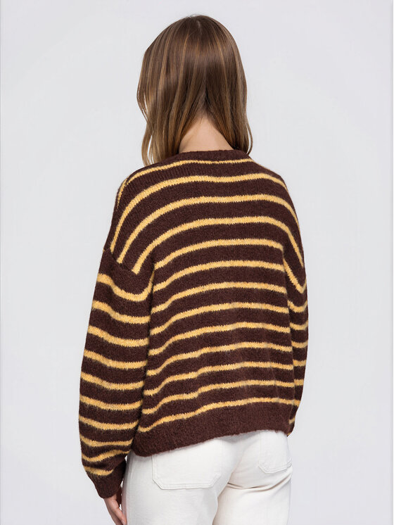 Ombre Ombre Svetr OW-SW-E0052 Hnědá Relaxed Fit