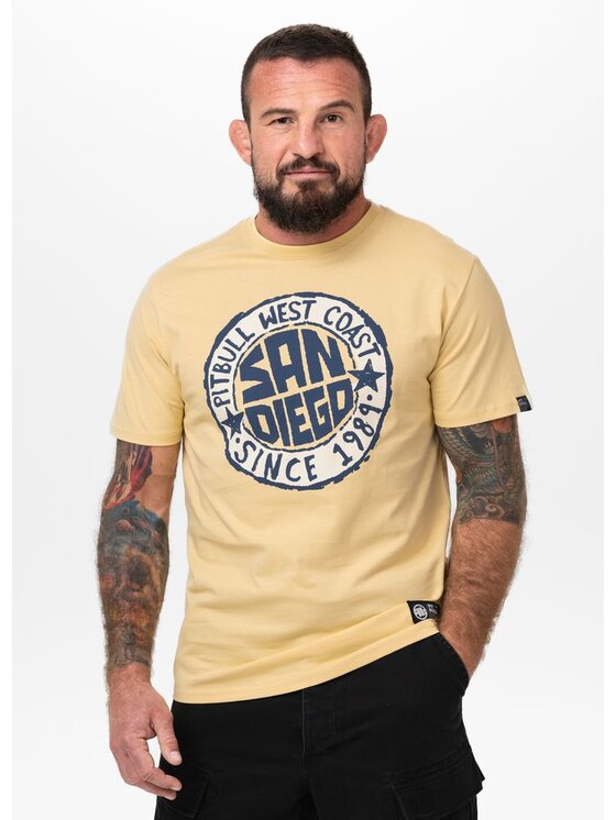 PITBULL PITBULL T-Shirt AUTOMATIC Żółty Regular Fit