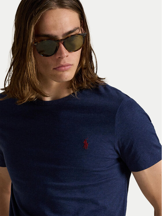 Polo Ralph Lauren Polo Ralph Lauren Tričko 710671438282 Tmavomodrá Slim Fit