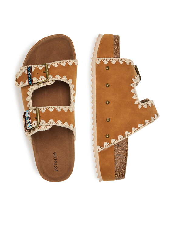 DeeZee DeeZee Šlepetės LB-P1684 Ruda