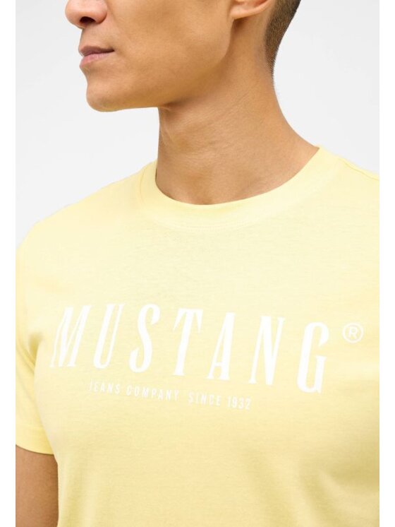 Mustang Mustang T-Shirt Style Austin Żółty Regular Fit