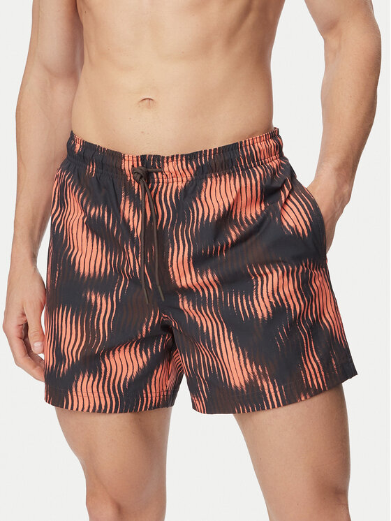 Jack & Jones Szorty kąpielowe Maui Shell 12291808 Bordowy Regular Fit