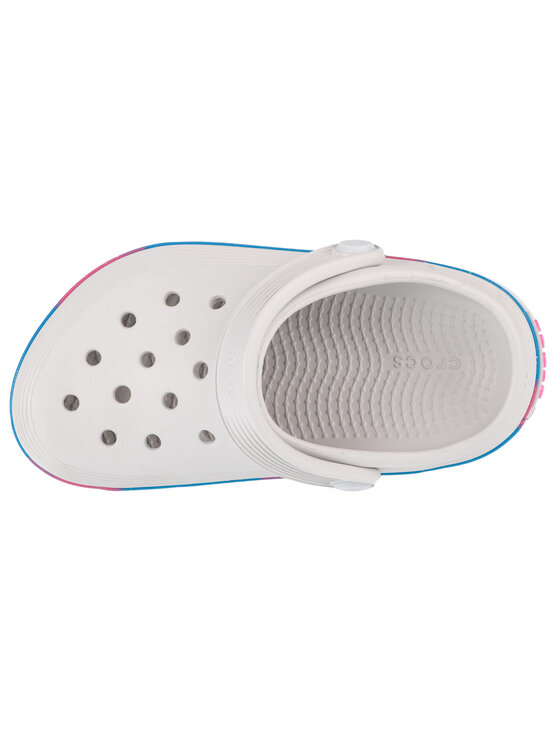 Crocs Crocs Klapki Off Court Glitter Band Kids Clog Biały