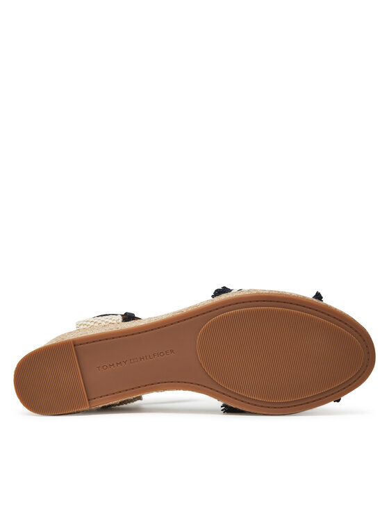 Tommy Hilfiger Tommy Hilfiger Espadrilles Fringe Canvas Medium Wedge FW0FW08879 Sötétkék