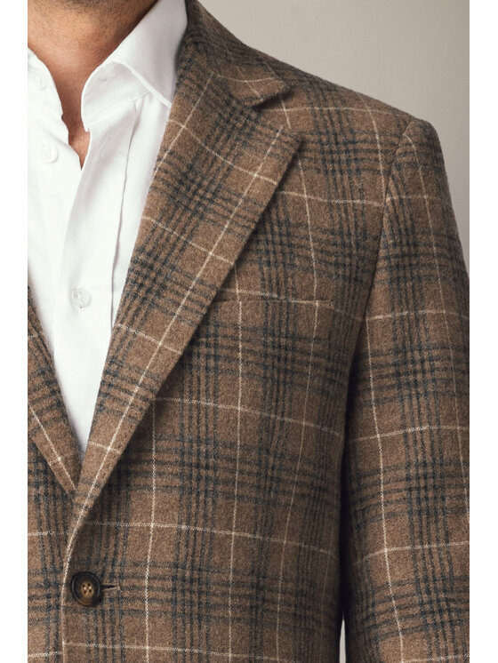 Lancerto Lancerto Marynarka Scanno MA131225000021 Beżowy Slim Fit