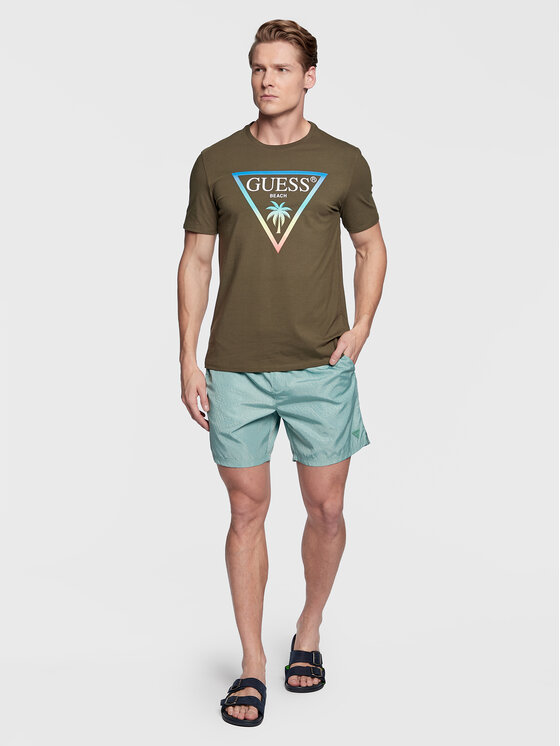 T-shirt F3GI02 J1314 Verde Slim Fit