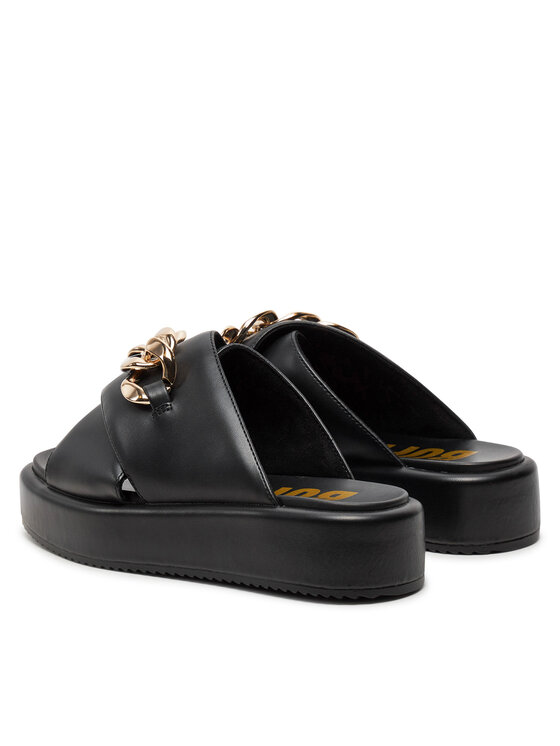 Buffalo Buffalo Pantoletten Mia Cross Chain 1602227 Schwarz