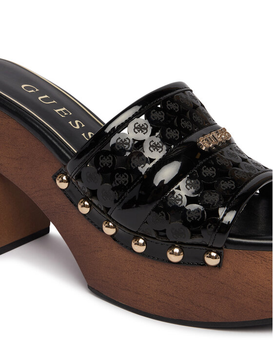 Guess Guess Papucs FLJQUI PAF04 Fekete