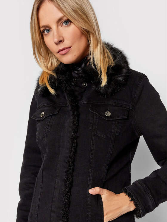 Giacca di jeans UF1108 D4418 Nero Regular Fit