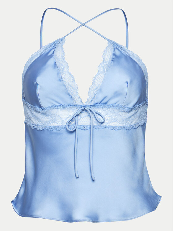 Hunkemöller Hunkemöller Μπλούζα πιτζάμας Marcela 204993 Μπλε Regular Fit