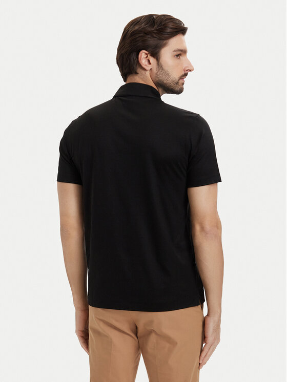 BOSS BOSS Тениска с яка и копчета H-Paras 50537954 Черен Regular Fit