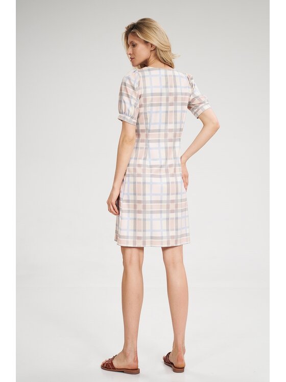 FIGL FIGL Sukienka M704 Écru Regular Fit