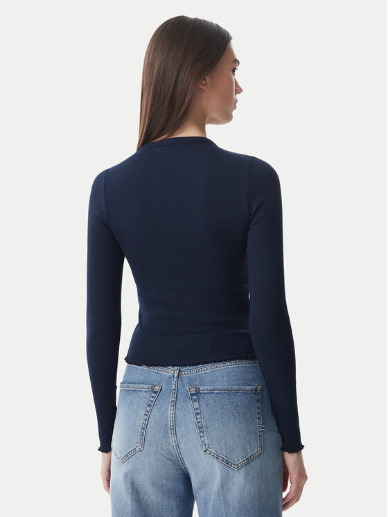 Tommy Jeans Tommy Jeans Блуза DW0DW22783 Тъмносин Slim Fit
