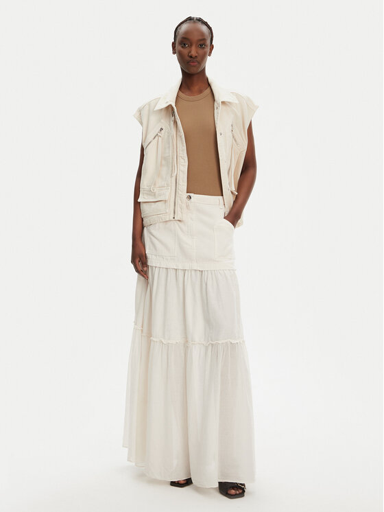 PINKO PINKO Fustă maxi Kenny 105252 A2MI Écru Regular Fit
