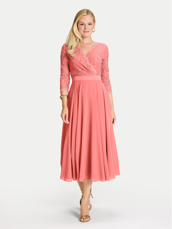 Swing Swing Rochie cocktail 5AE29100 Coral Regular Fit