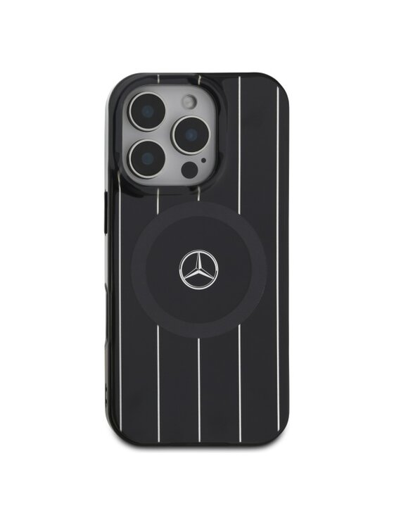 Mercedes-Benz Mercedes-Benz Etui na telefon MB Double Layer Crossed Lines Czarny