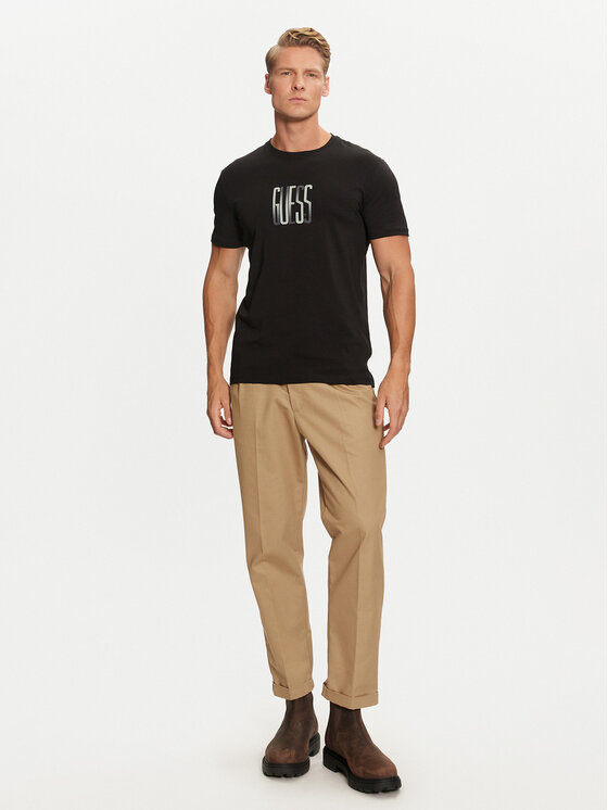 Guess Guess T-Shirt M4BI33 J1314 Schwarz Slim Fit