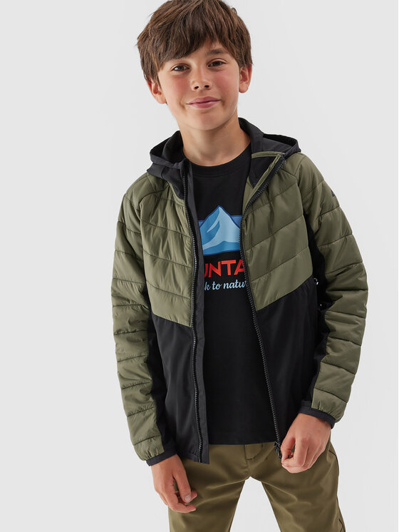 4F 4F Pohodna jakna 4FJAW23TTJAM282 Khaki Regular Fit
