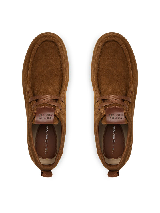 Tommy Hilfiger Tommy Hilfiger Pusbačiai Modern Light Suede Moc Toe Shoe FM0FM05501 Ruda