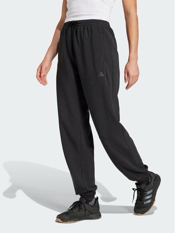 adidas adidas Spodnie materiałowe 141075 Czarny Loose Fit