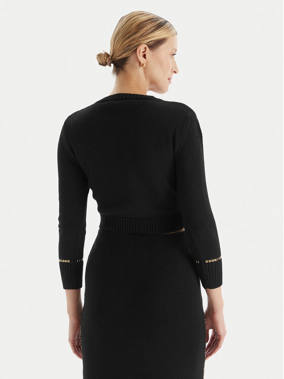 Simona Corsellini Simona Corsellini Pulover A25CPMGE0601 Črna Slim Fit