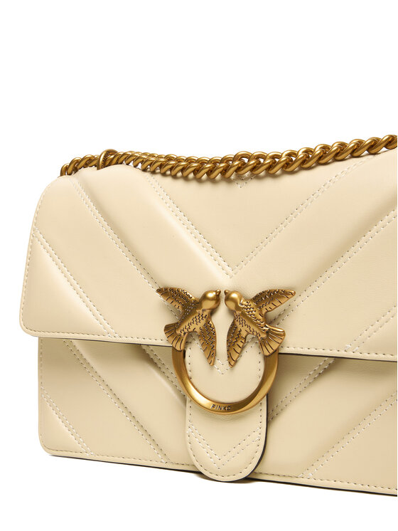 PINKO PINKO Rankinė Love One Classic Light Dc Al 25-26 PLTT 104549 A2OS Écru