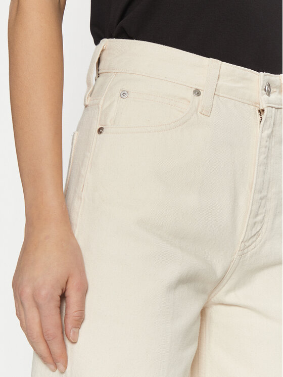 Calvin Klein Calvin Klein Traperice K20K208018 Écru Wide Leg
