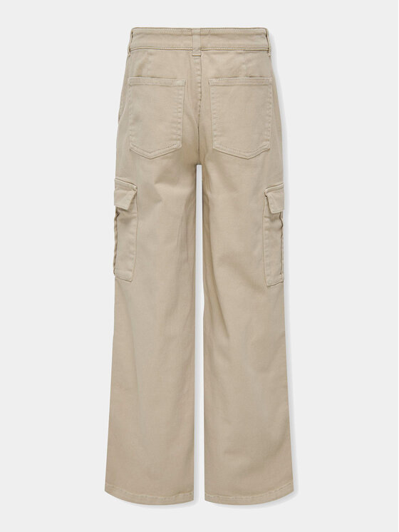 Kids ONLY Kids ONLY Παντελόνι υφασμάτινο Yarrow 15304049 Μπεζ Straight Fit
