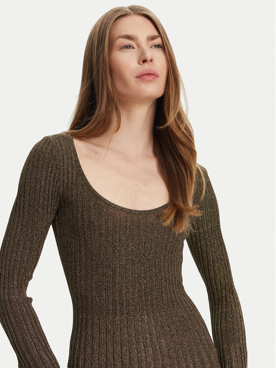 STAUD STAUD Sukienka dzianinowa Raquel R25R2116LX Zielony Slim Fit