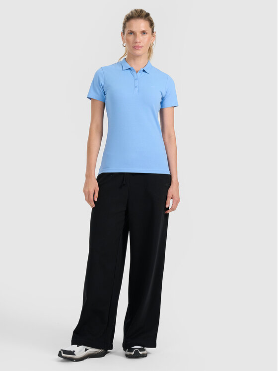 4F 4F Polo NOS Niebieski Slim Fit