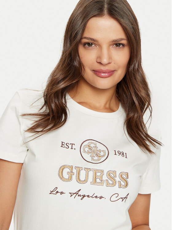 Guess Guess T-krekls V5RI05 J1314 Écru Regular Fit