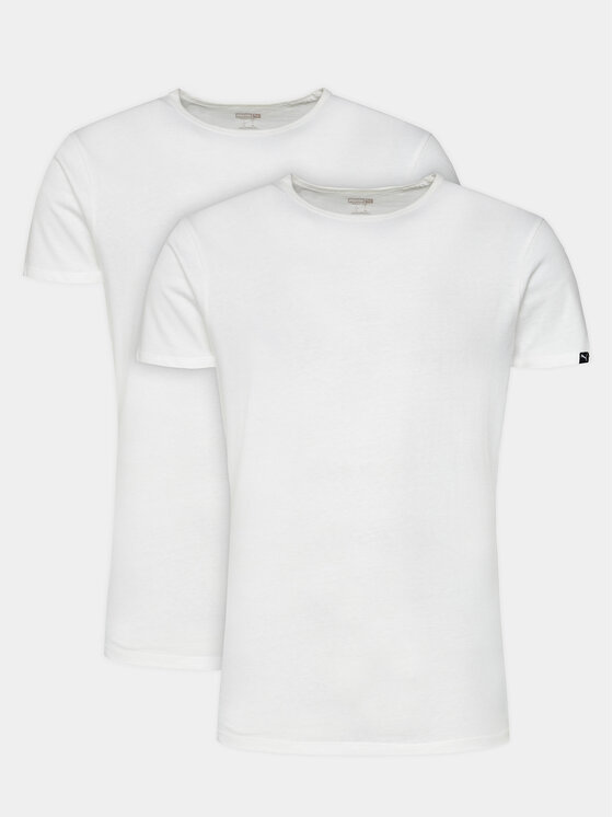 Puma Puma Σετ t-shirts Basic 935016 Λευκό Regular Fit
