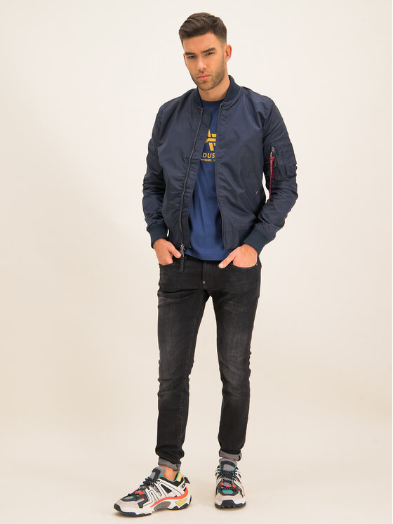 Alpha Industries Alpha Industries T-Shirt Basic 100501 Granatowy Regular Fit