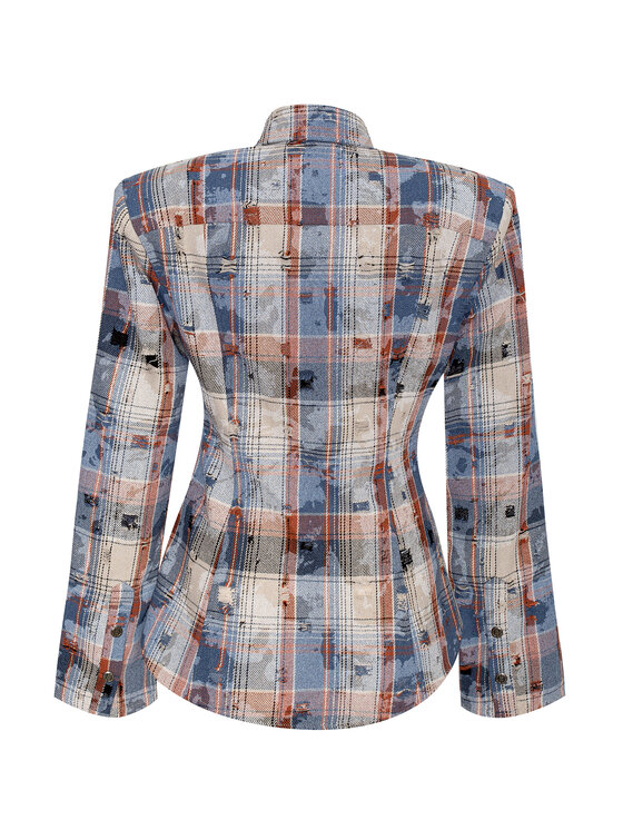 Magda Matyja Magda Matyja Koszula TEXAS SHIRT NAVY Granatowy Fitted Fit