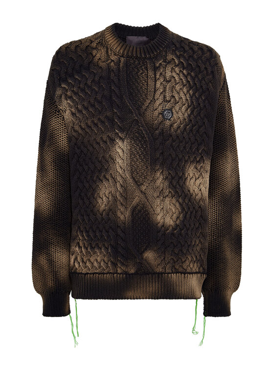 PHILIPP PLEIN PHILIPP PLEIN Longsleeve 19179 Czarny Regular Fit