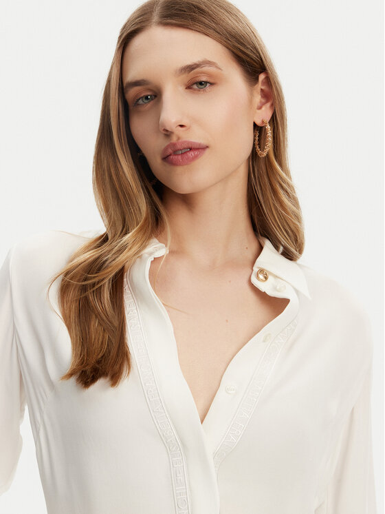 Elisabetta Franchi Elisabetta Franchi Cămașă ca05451e2-360 Alb Regular Fit