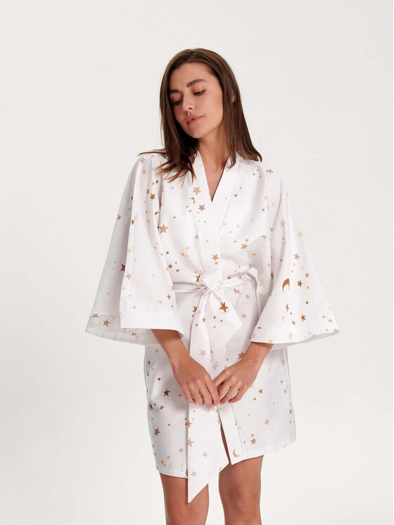 White pocket White pocket Kimono Kimono Biały Oversize
