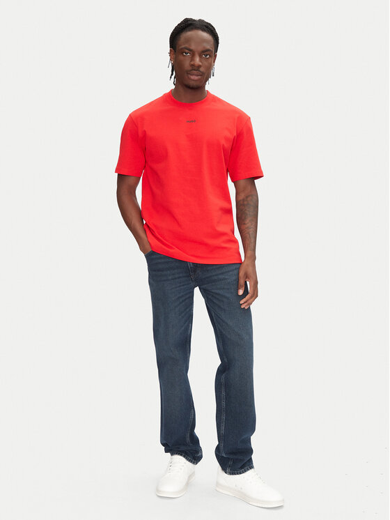 HUGO HUGO T-Shirt Dapolino 50488330 Czerwony Relaxed Fit
