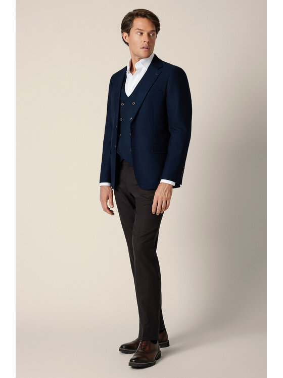 Lancerto Lancerto Marynarka Morges MA131225000025 Granatowy Slim Fit