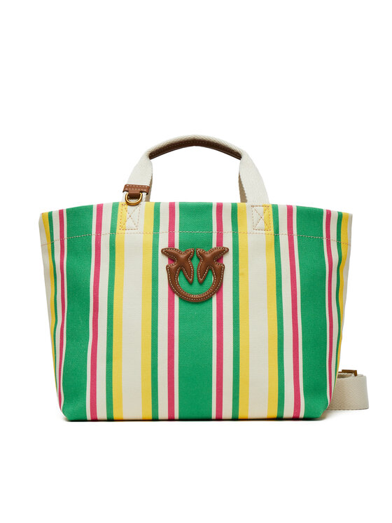 Geantă PINKO Shopping Bag Medium PE 25 PLTT 104753 A2G5 Verde