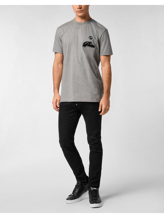 PHILIPP PLEIN PHILIPP PLEIN T-Shirt 27151 Beżowy Regular Fit
