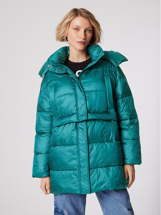 Simple Geacă de iarnă KUD500-02 Verde Oversize