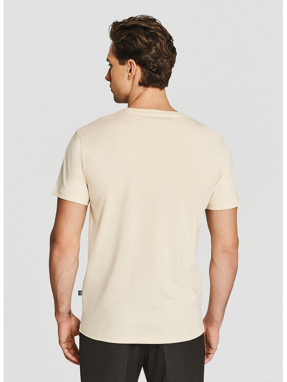 Pako Lorente Pako Lorente T-Shirt P26SF-TT-005 Beżowy Regular Fit