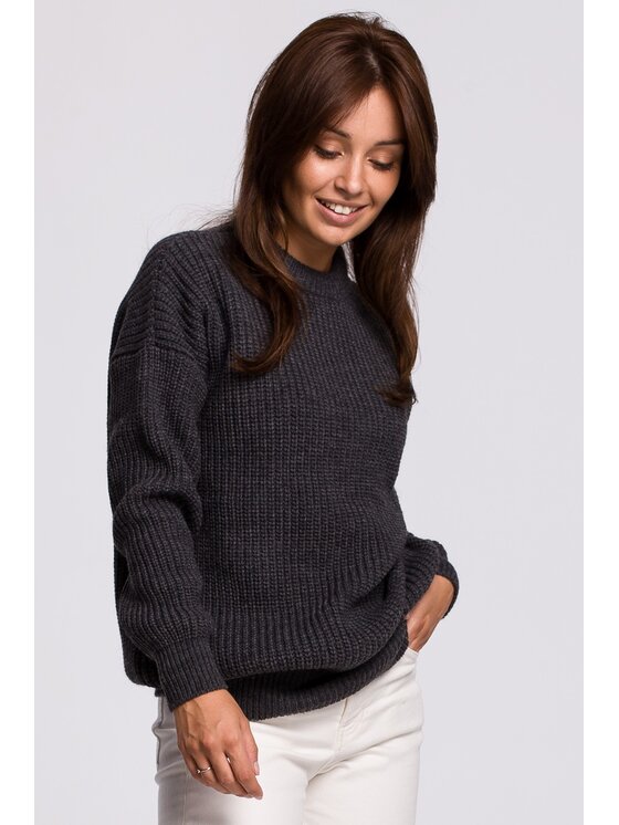 BeWear BeWear Sveter bk052 Čierna Baggy Fit