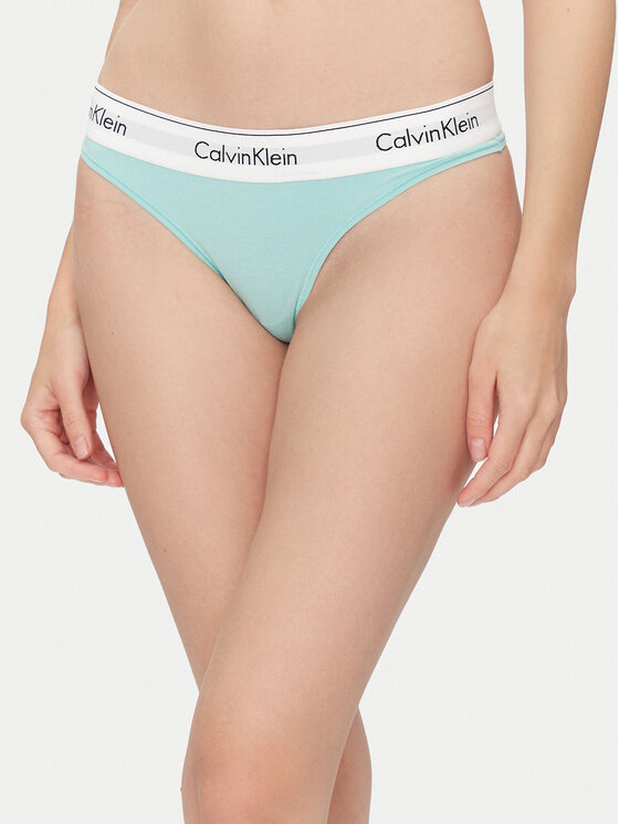 Calvin Klein Underwear Stringové nohavičky 0000F3786E Zelená