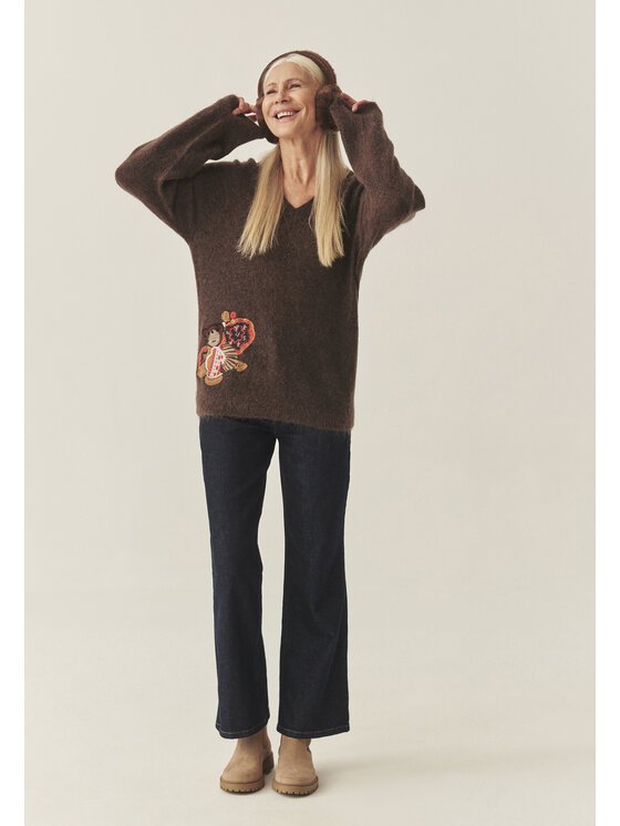 TATUUM TATUUM Sweter LUSHY Brązowy Oversize